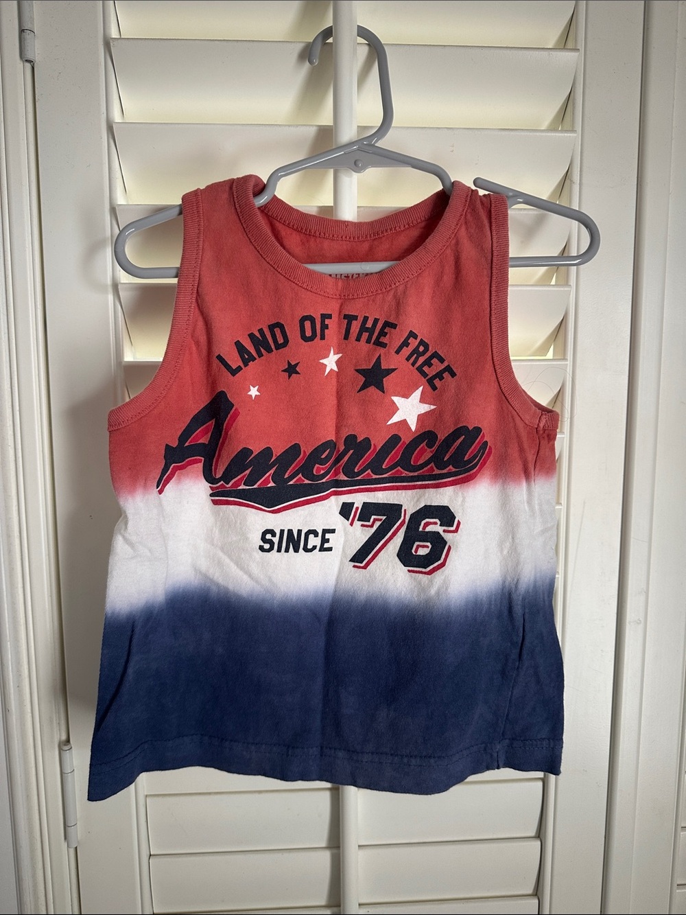 Kids Red White & Blue 'America' Tank Top 4T